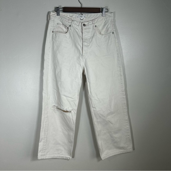 Mango‎ White Distressed Jeans - Picture 1 of 4
